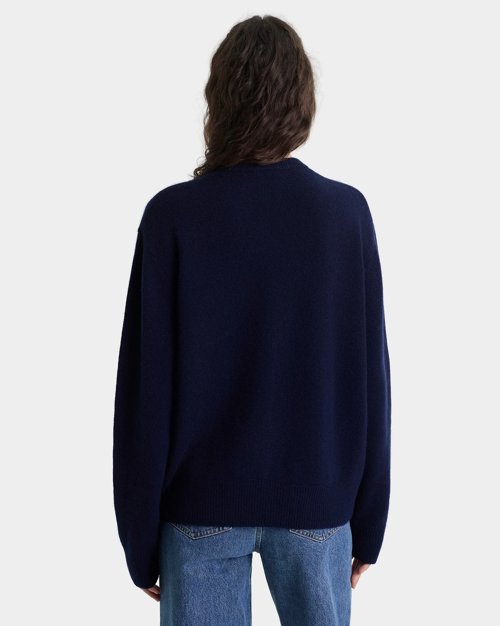 SRC Cashmere V-Neck Sweater - Navy - Image 5