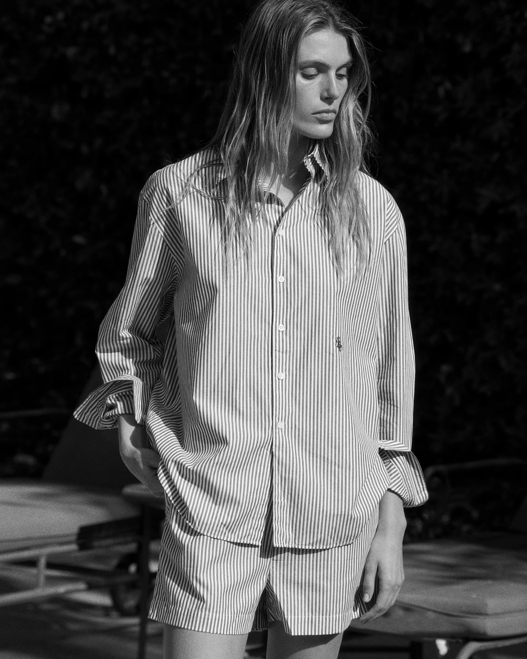 SRC Oversized Shirt - Navy Striped - Image 5