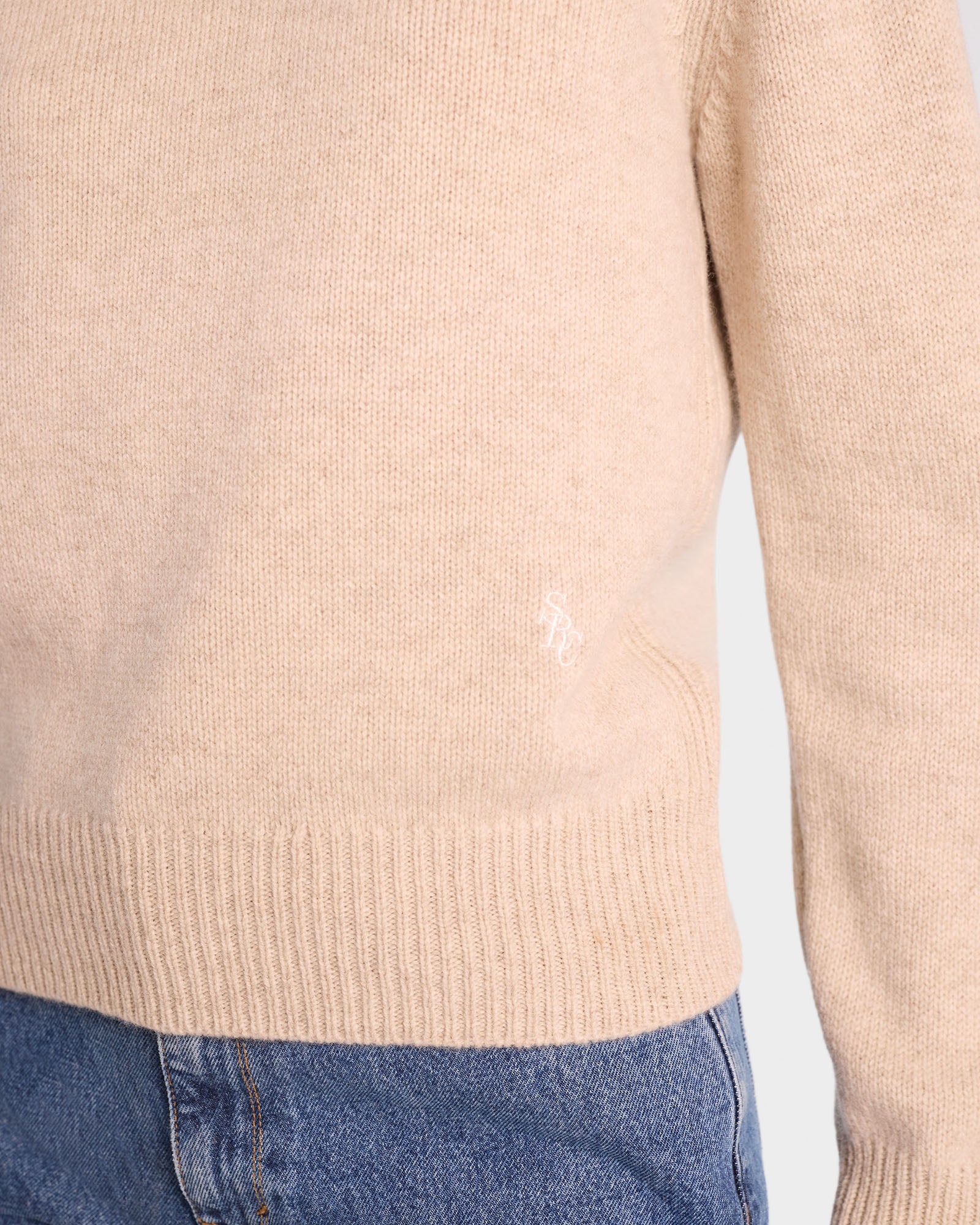 SRC Wool Crewneck - Cream/White - Image 4