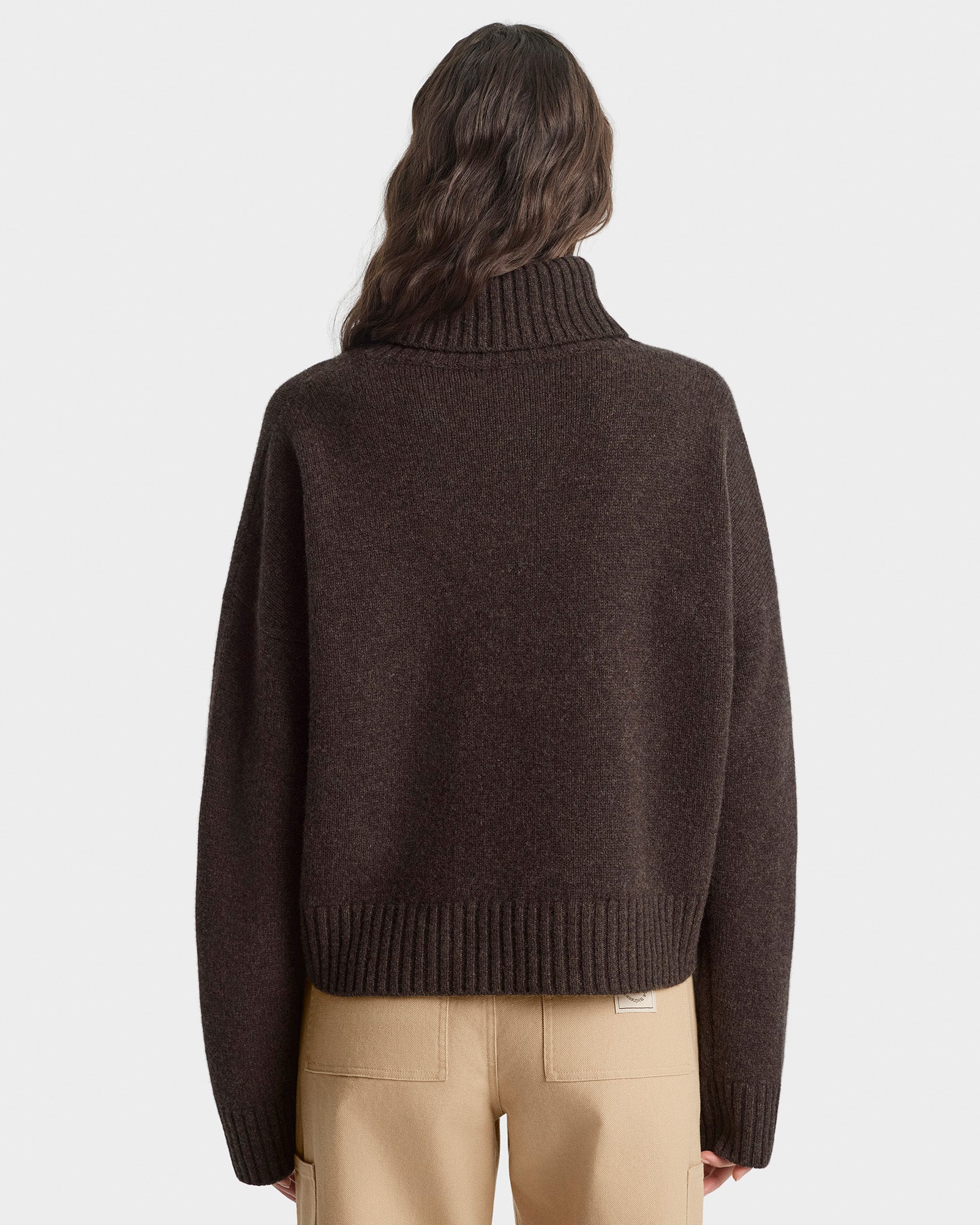 SRC Wool Turtleneck - Chocolate - Image 3
