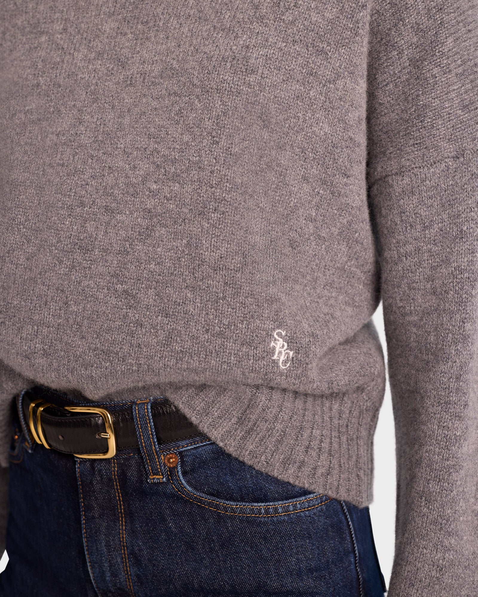 SRC Wool Turtleneck - Gray/White - Image 6