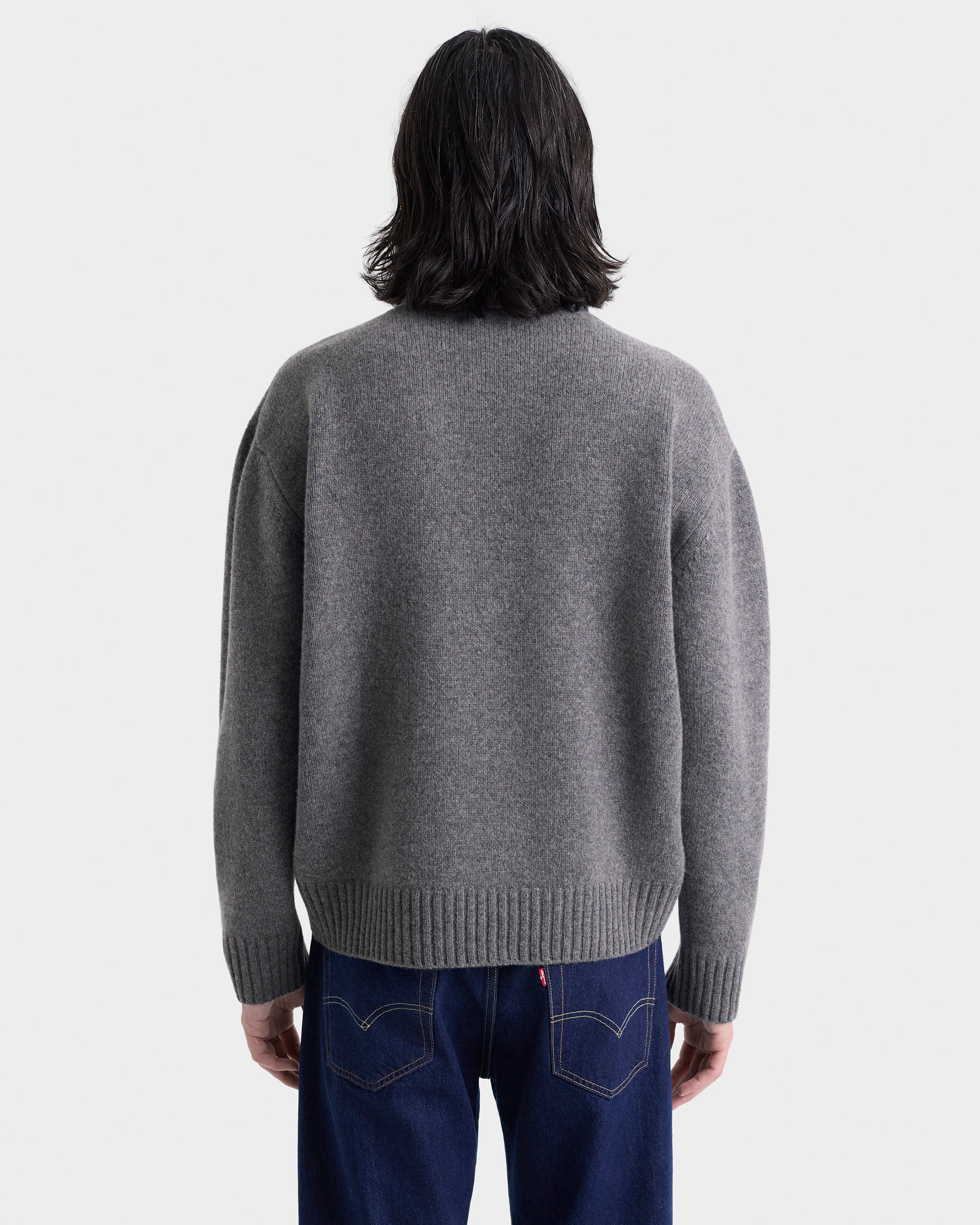 SRC Wool Turtleneck - Light Grey/Navy - Image 5
