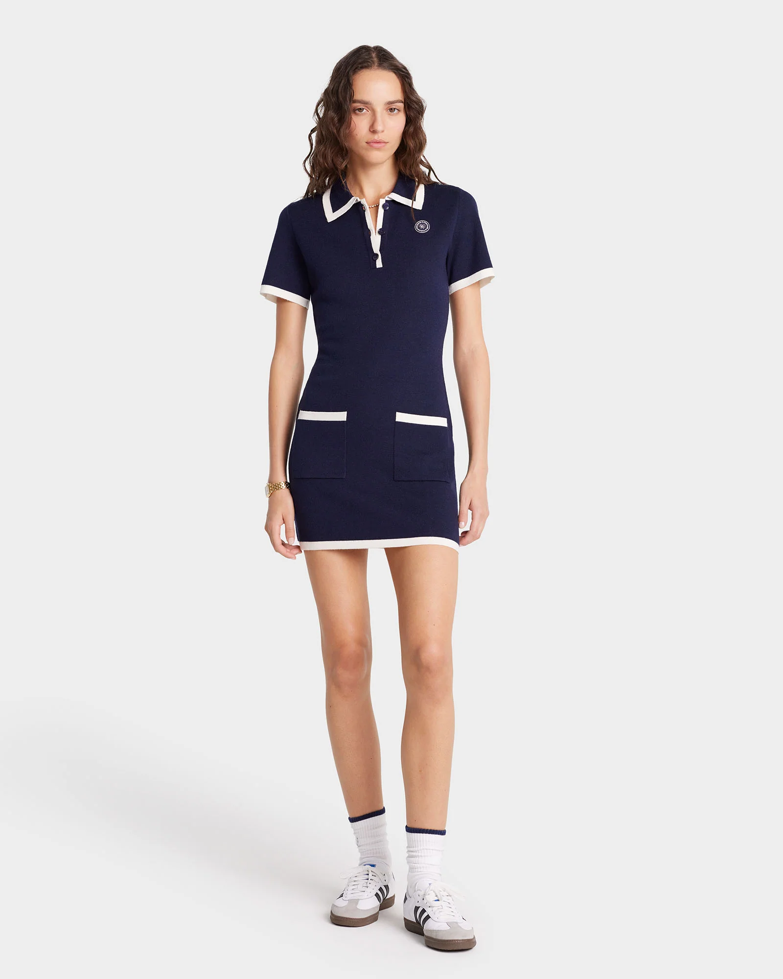 SRHWC Hilary Dress - Navy/Off White - Image 3