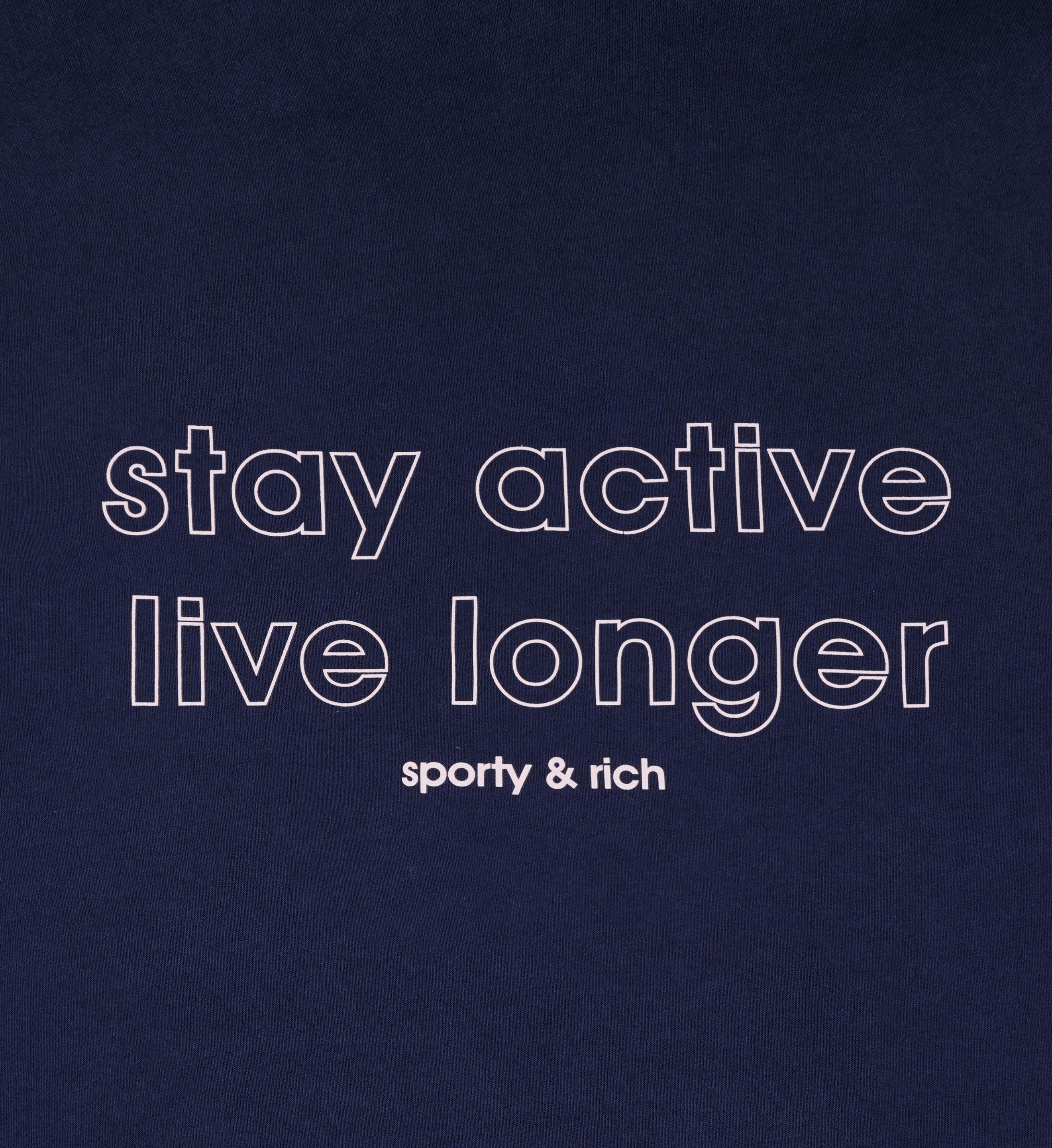Stay Active Hoodie - Navy/Cream - Image 4