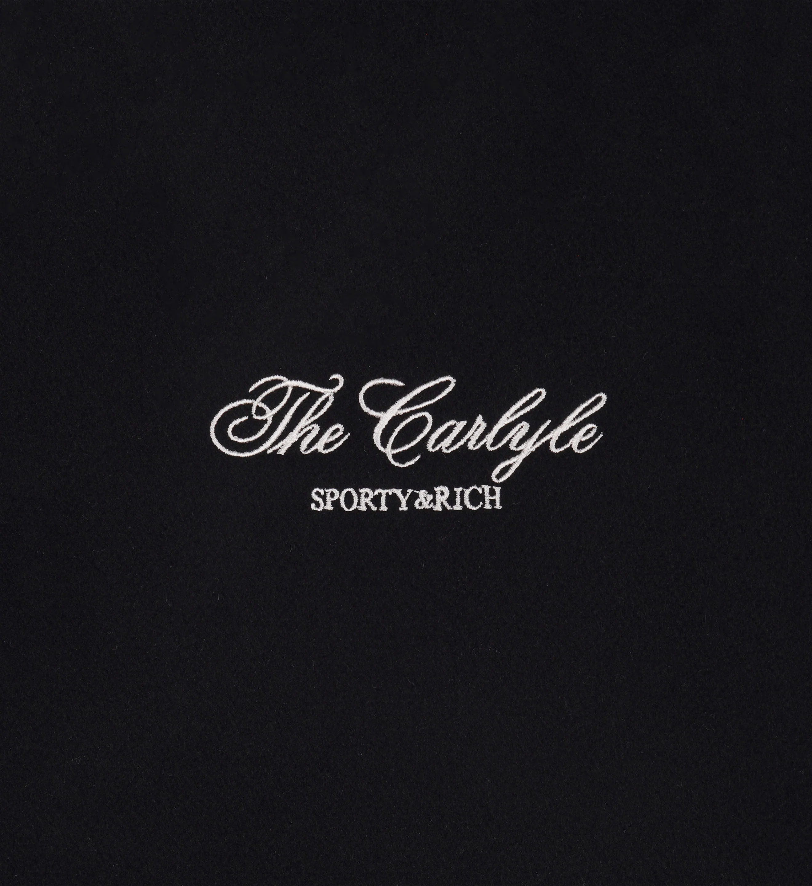 The Carlyle Crest Wool Varsity Jacket - Black/White - Image 9