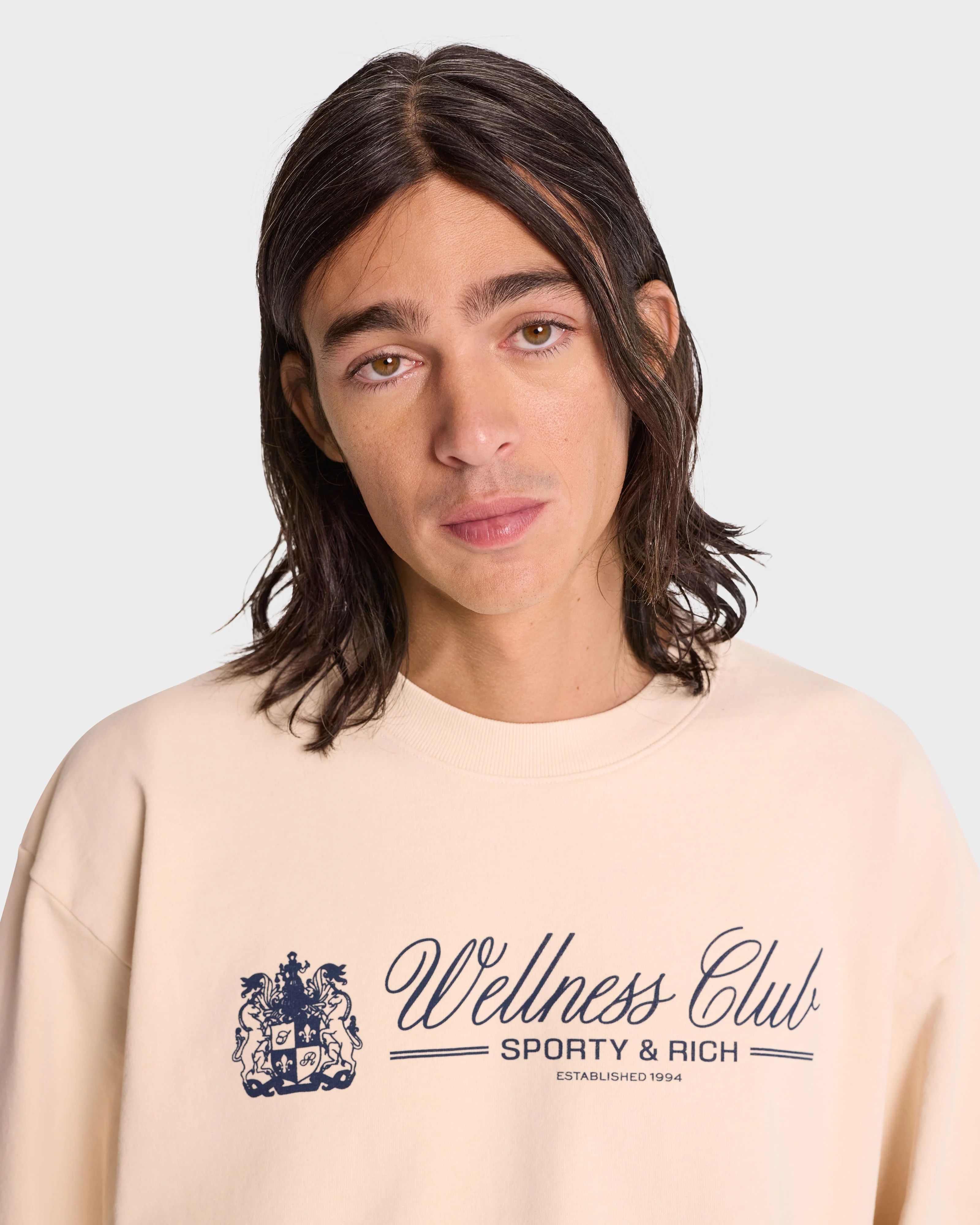 Unicorn Crest Crewneck - Cream/Navy - Image 6