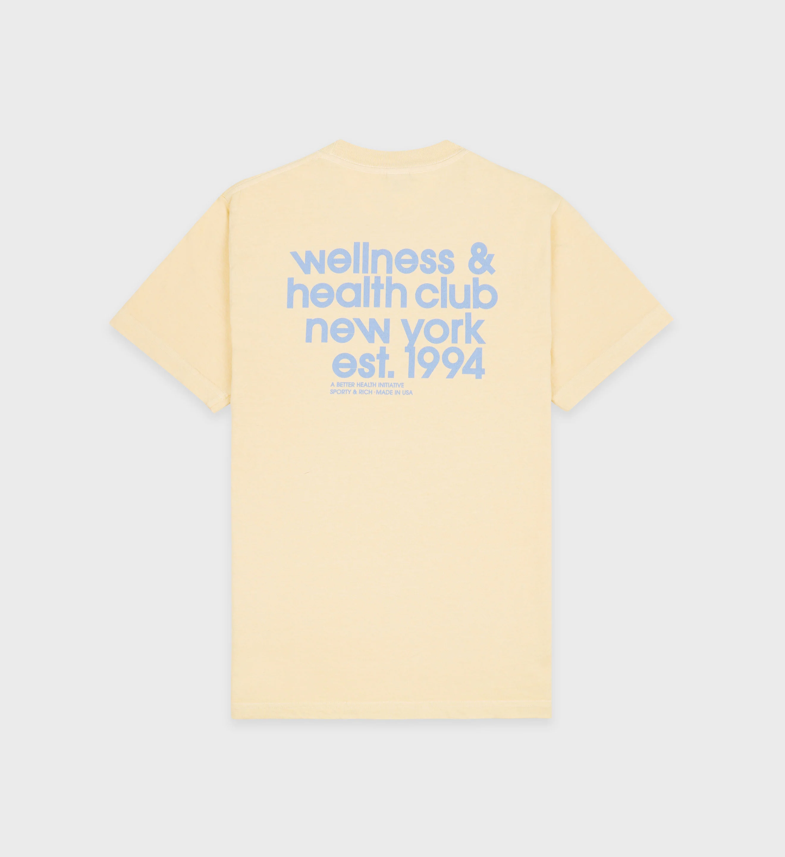 USA Health Club T-Shirt - Almond/China Blue - Image 2