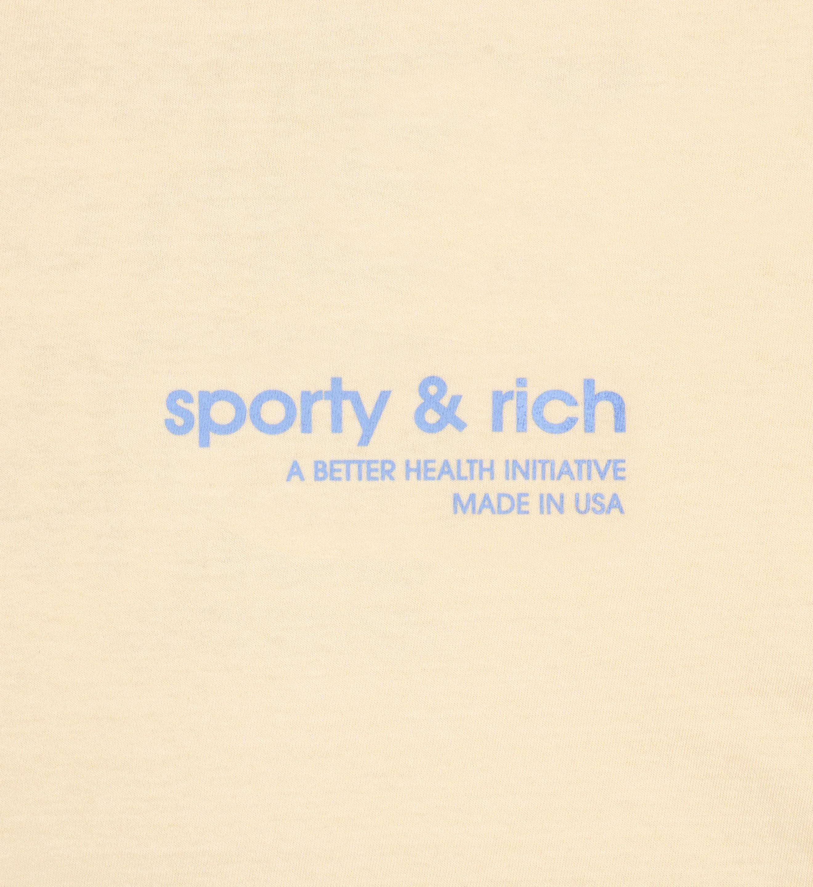 USA Health Club T-Shirt - Almond/China Blue - Image 3