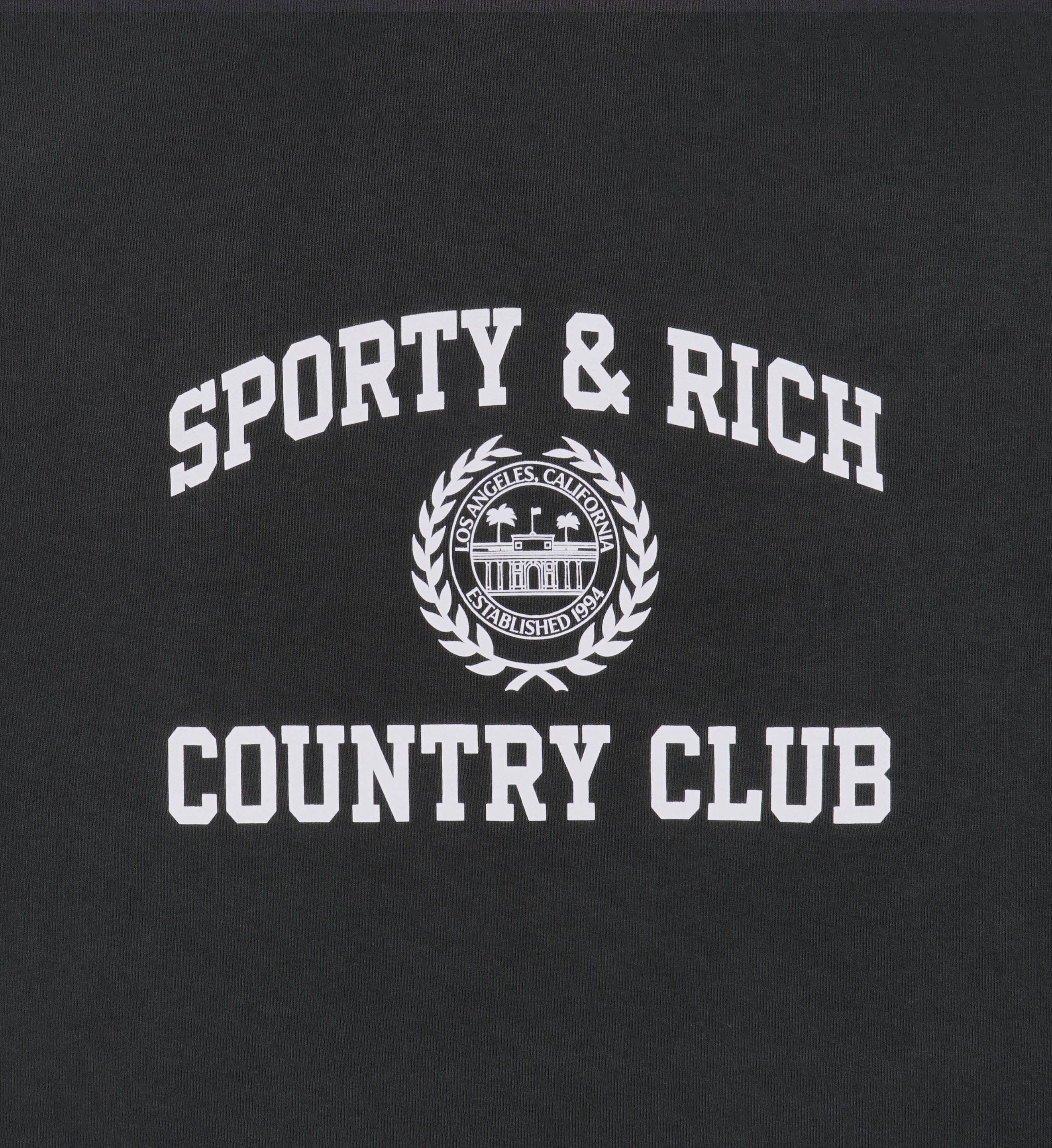 Varsity Crest T-Shirt - Faded Black/White - Image 6
