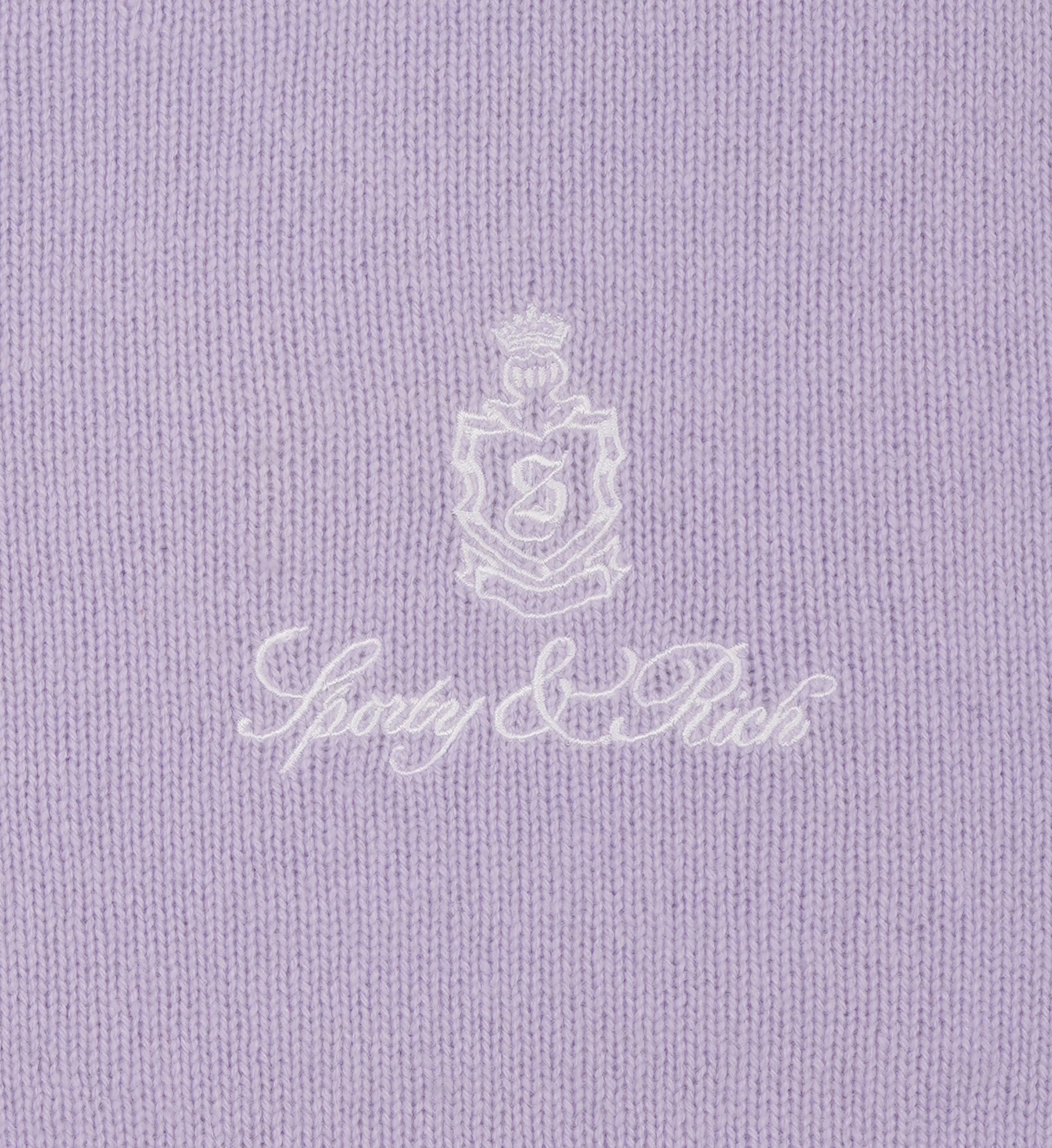 Vendome Cashmere Short - Soft Lilac/White - Image 4