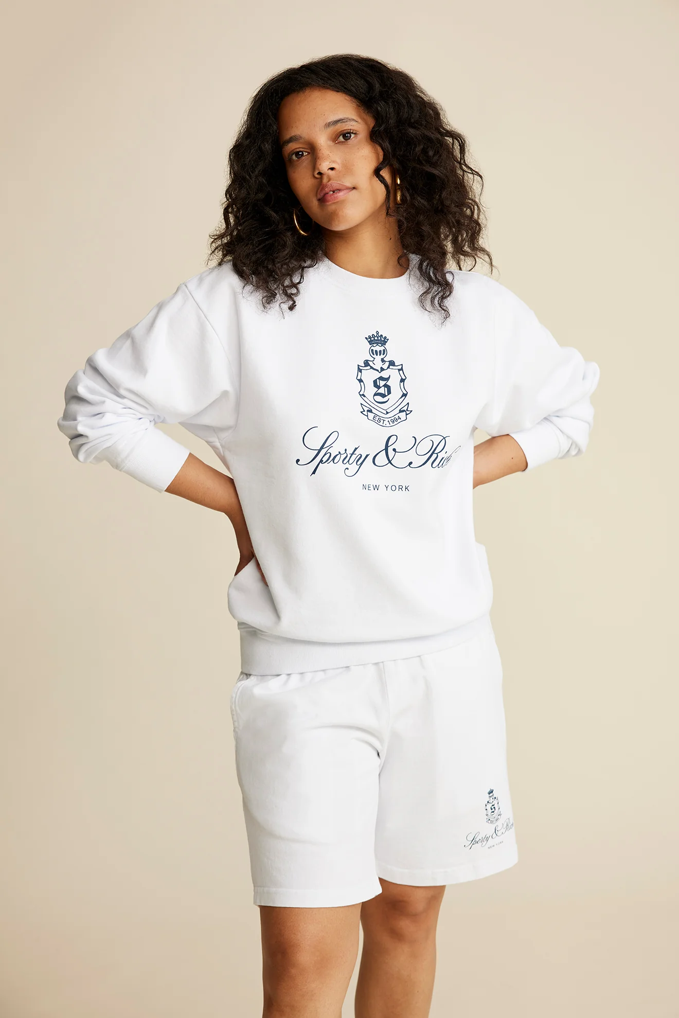 Vendome Crewneck - White/Navy - Image 5