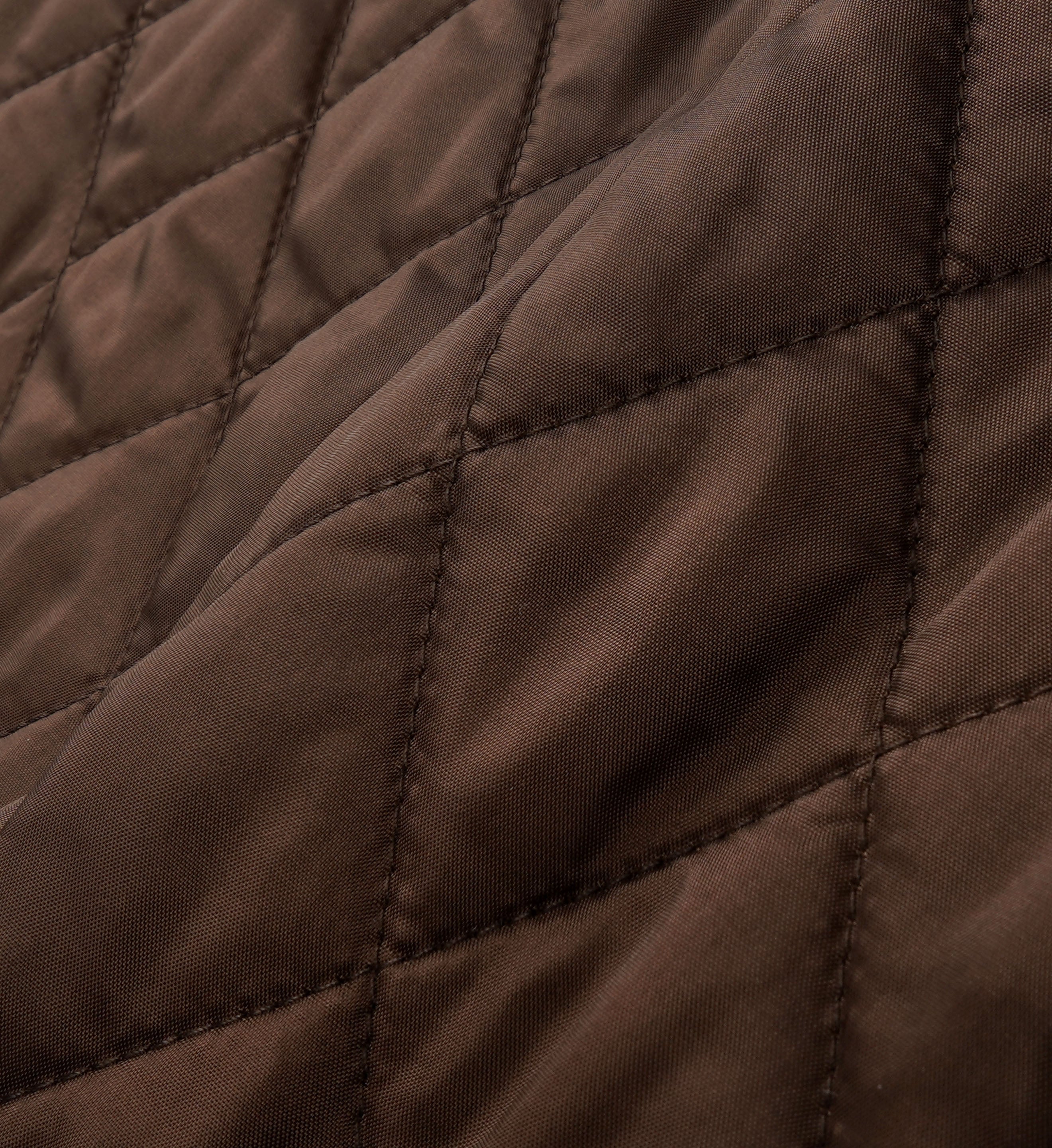 Vendome Nylon Quilted Jacket - Chocolate/British Tan - Image 9