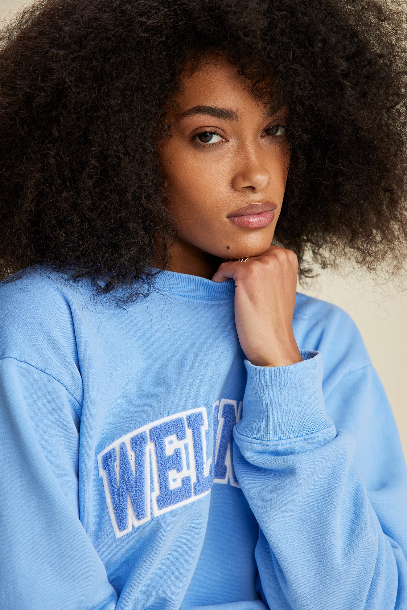 Wellness Bouclé Crewneck - Hydrangea - Image 5