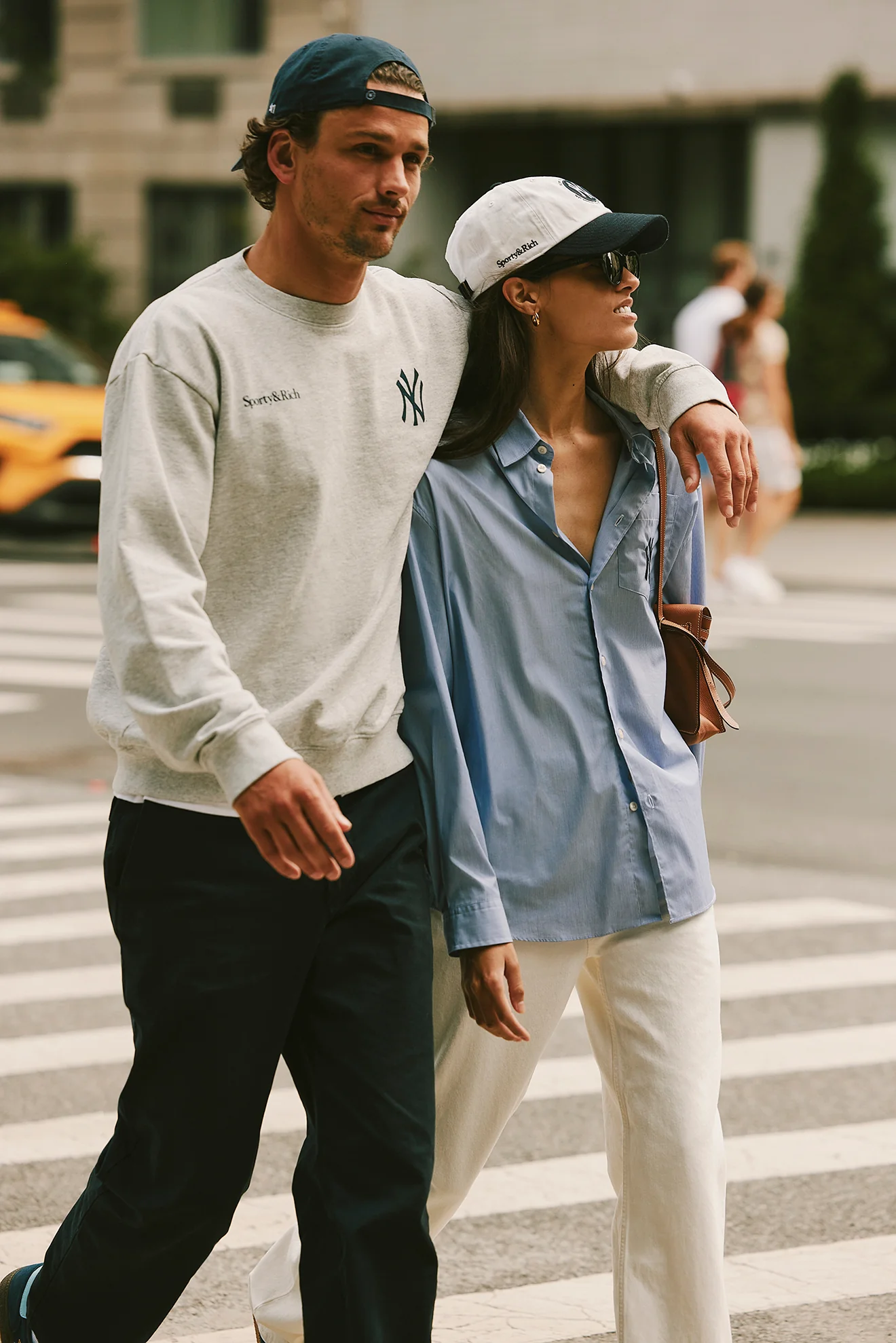 Yankees Serif Oversized Shirt - Blue Striped - Image 3