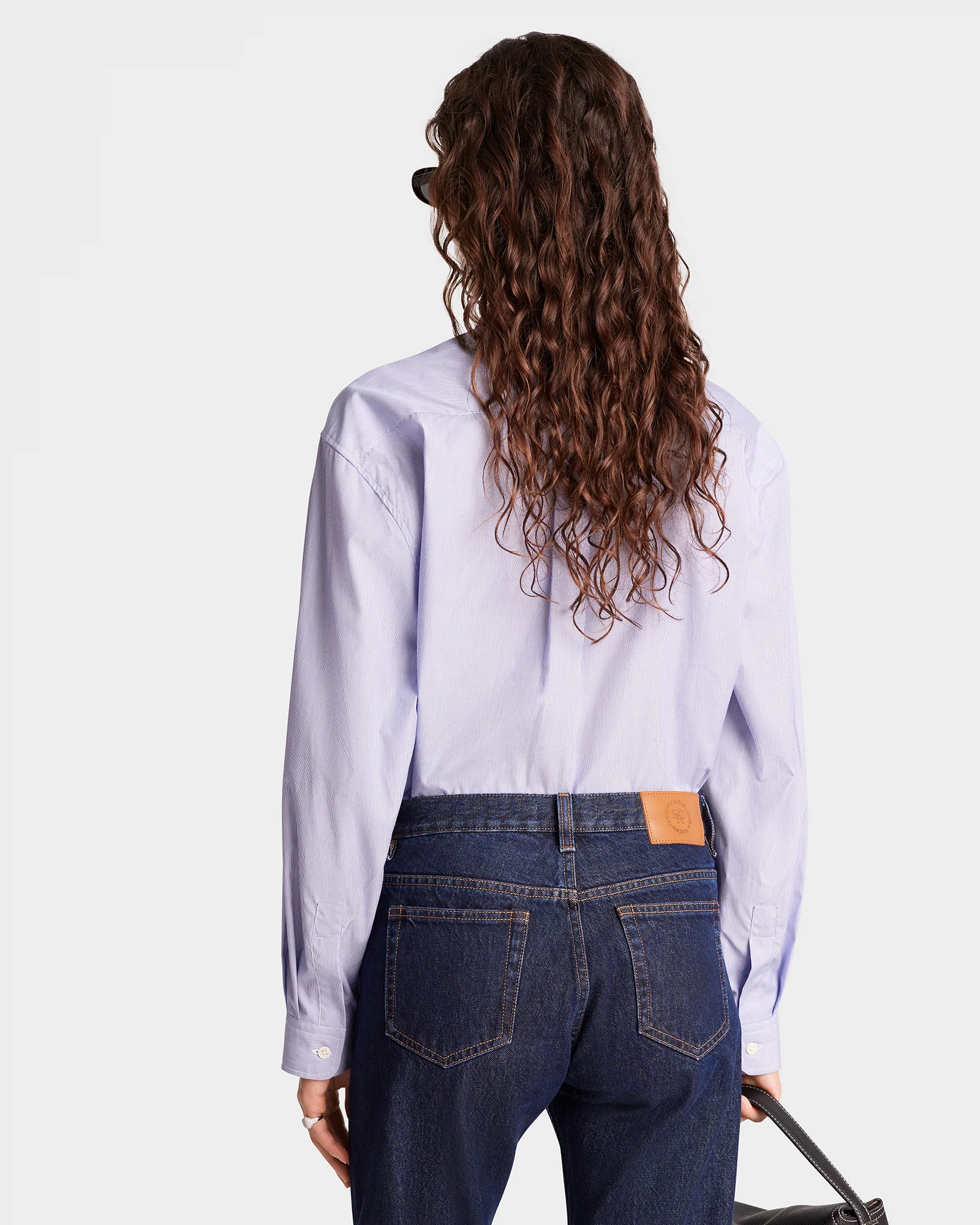 Yankees Serif Oversized Shirt - Blue Striped - Image 7