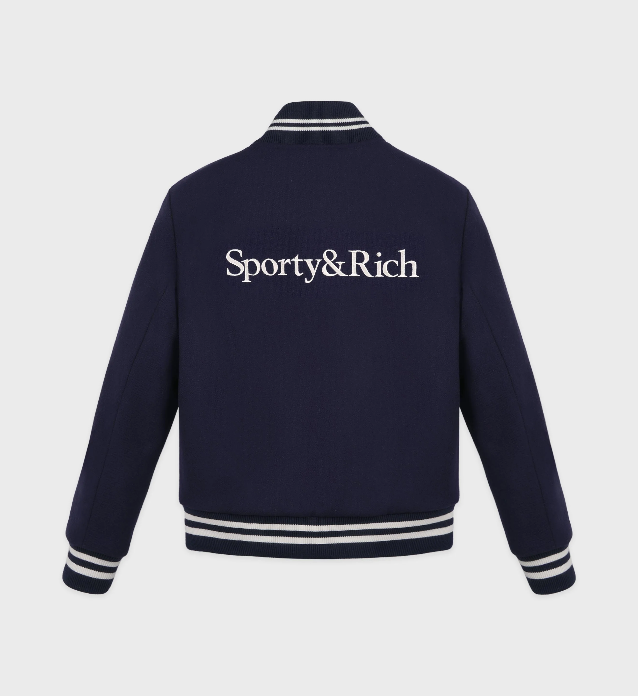 Yankees Serif Varsity Jacket - Navy/White - Image 5